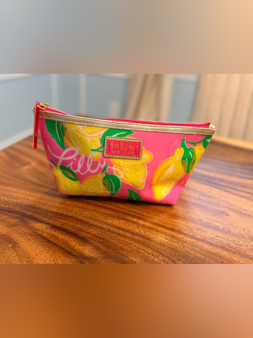 Lilly Pulitzer for Estée Lauder Lemon Cosmetic Makeup Bag - Picture 3 of 5